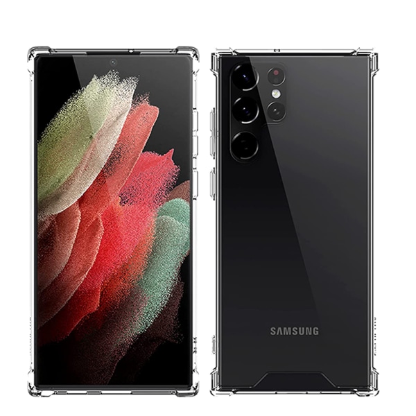 Samsung Galaxy S22 Ultra - Tunt Genomskinligt Krockkuddeskal Transparent