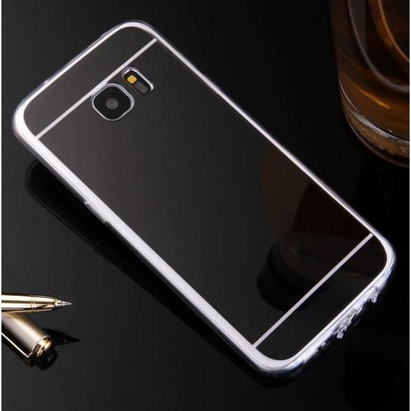 Samsung Galaxy S6 - "Vintage" fra LEMAN med spejldesign Silver/Grå