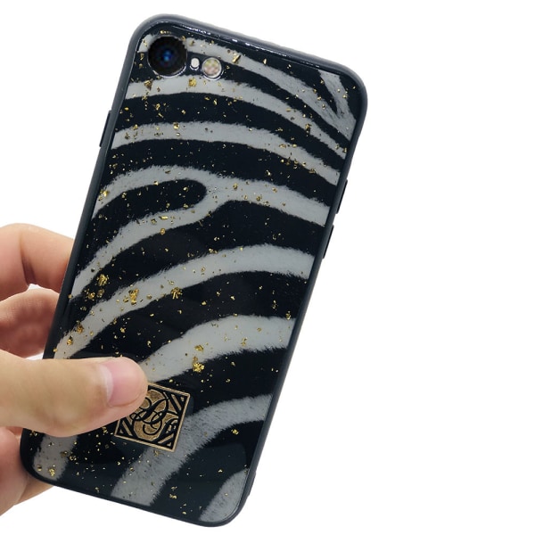 iPhone SE 2022 - Skyddande Stilsäkert Skal Zebra