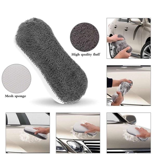 9-Pack Microfibers Fordons Rengörings Set Orange