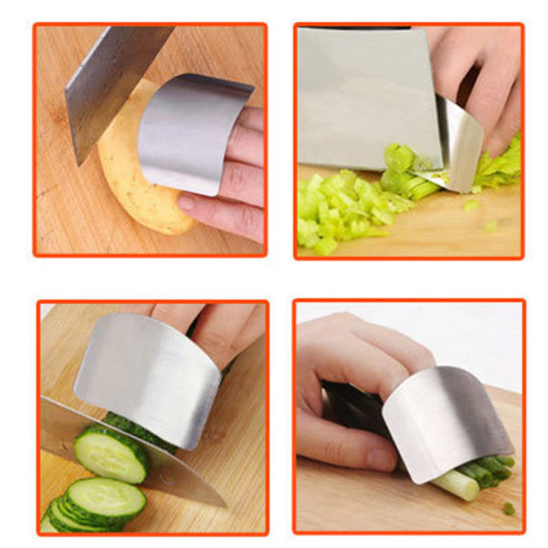 Holdbar fingerbeskytter til køkken i rustfrit stål Silver Mellan