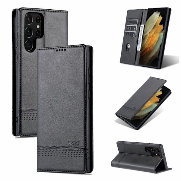 Samsung Galaxy S23 Ultra - Stilrent plånboksfodral Svart