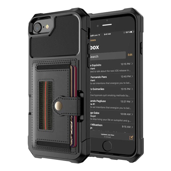 iPhone 7 - Genomtänkt Skal med Kortfack Roséguld