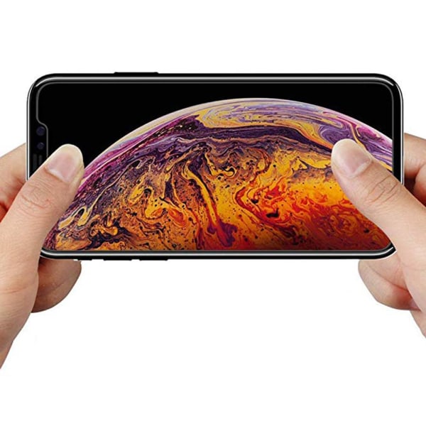 iPhone XR Anti-Spy Skærmbeskyttelse 9H Screen-Fit Svart