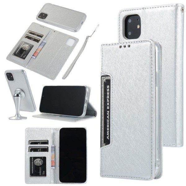 iPhone 11 Pro Max - Genomtänkt Praktiskt Plånboksfodral Silver