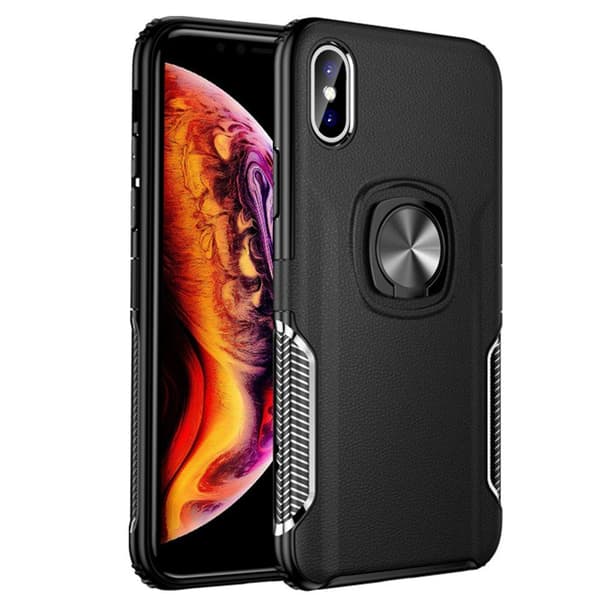 Smart Skal med Ringhållare från LEMAN - iPhone X/XS Guld Guld