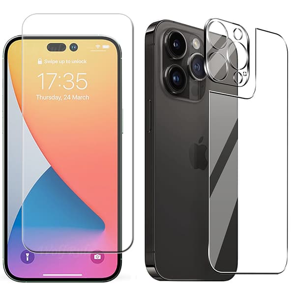 iPhone 14 Pro Fram- & Baksida Kameralinsskydd 0,3mm Transparent