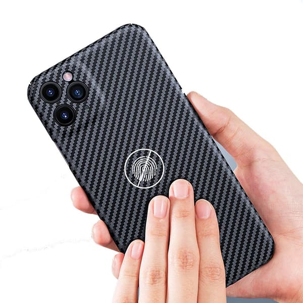 iPhone 11 Pro Max - Skyddsskal Karbon Design Svart