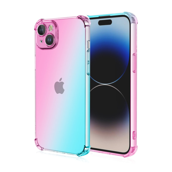 IPhone 15 plus - Smart Skyddsskal i silikon Rosa