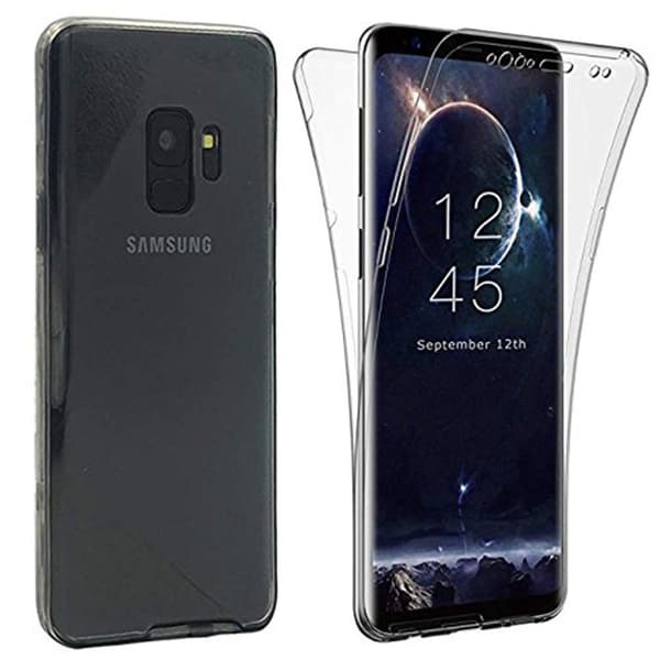 Samsung A6 Plus 2018 Dubbelsidigt silikonfodral TOUCHFUNKTION Blå Blå