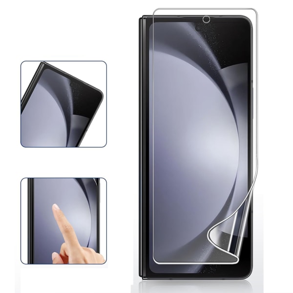 1 setti Hydrogel-näytönsuojaa päänäyttö+tausta Galaxy Z Fold 5:lle Transparent