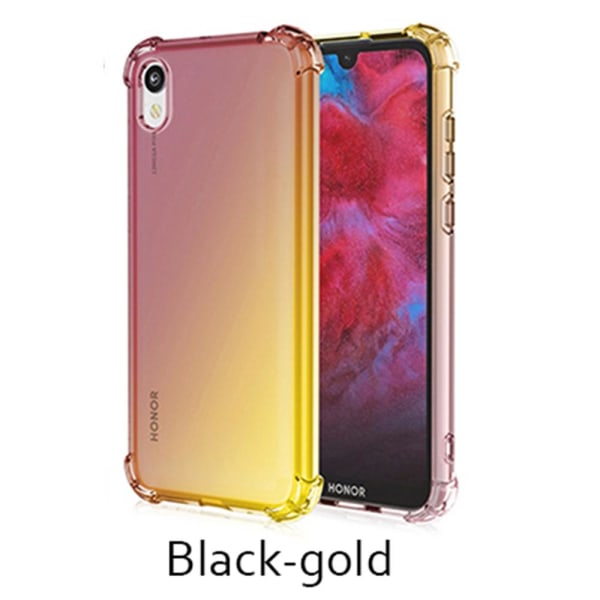 Huawei Y5 2019 - Floveme Silikone Cover Blå/Rosa