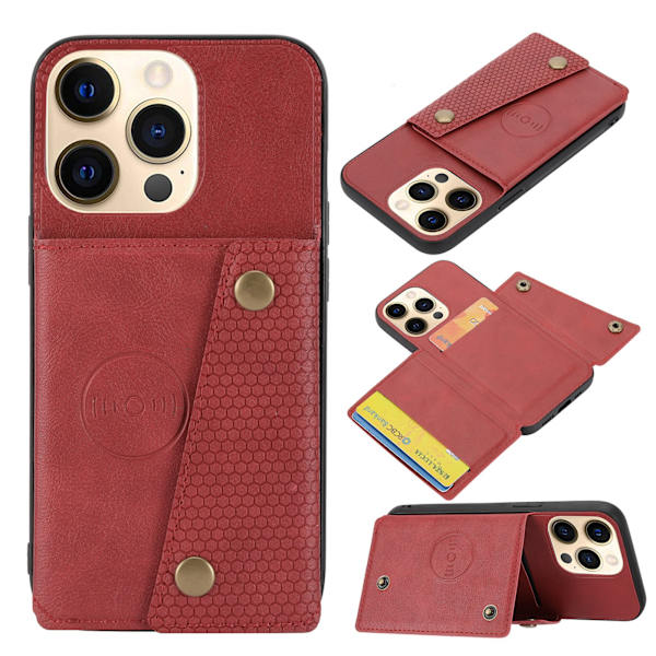 iPhone 14 Pro Max - Skal med Korthållare Svart