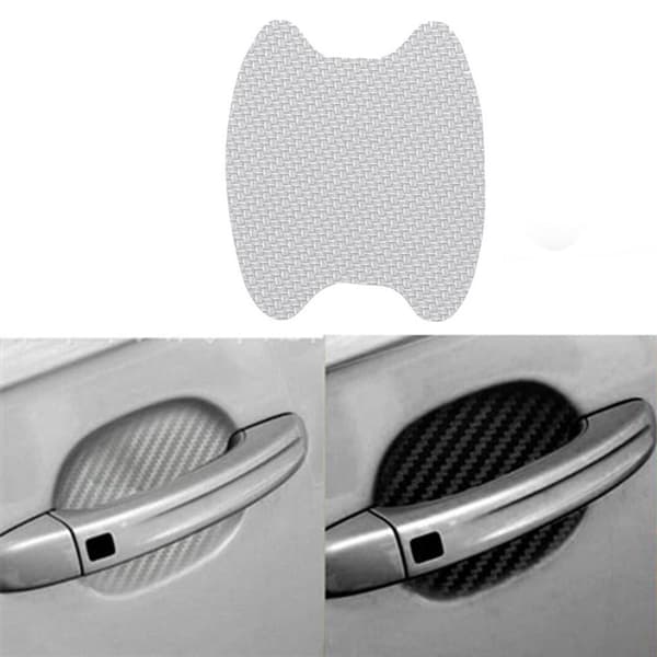 4-Pack Dörrhandtags Fördjupnings Karbonfiber Skydd Svart