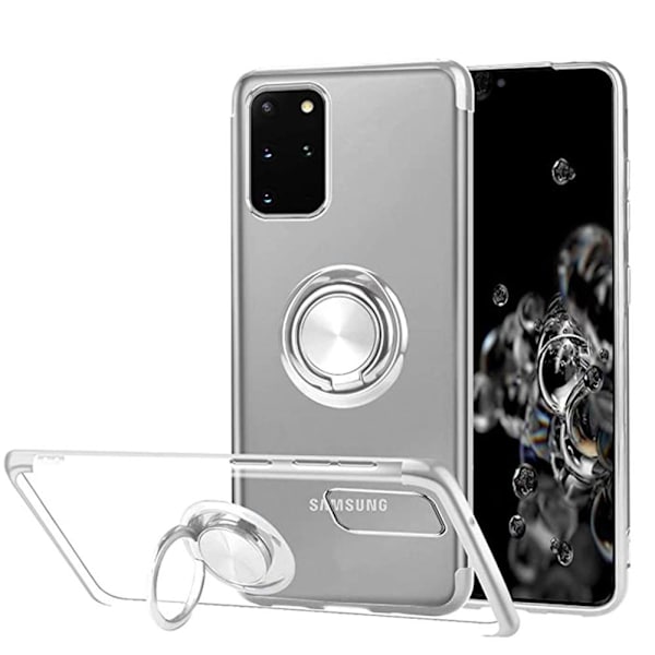 Samsung Galaxy S20 Plus - Silikonskal Ringhållare Blå