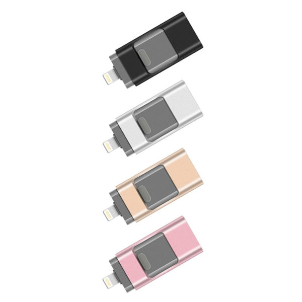 Micro-USB/Lightning Minne - (Spara ner allt från telefonen!) Roséguld