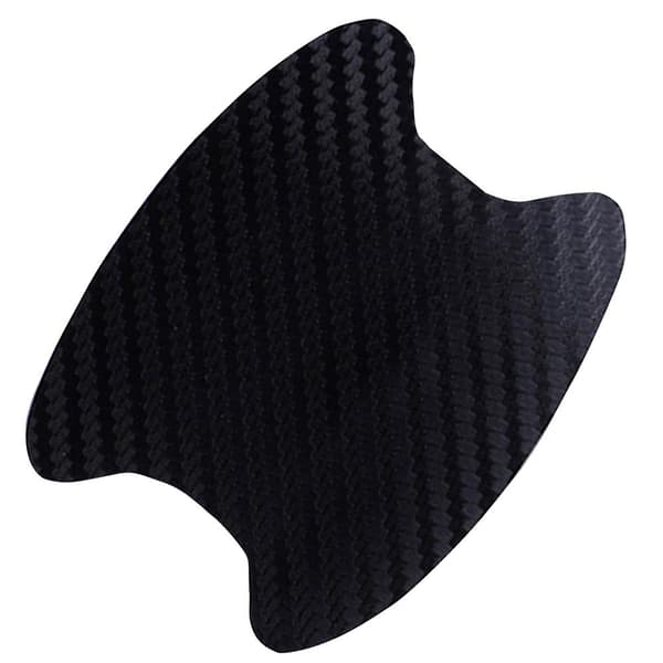 4-Pack Dörrhandtags Fördjupnings Karbonfiber Skydd Silver