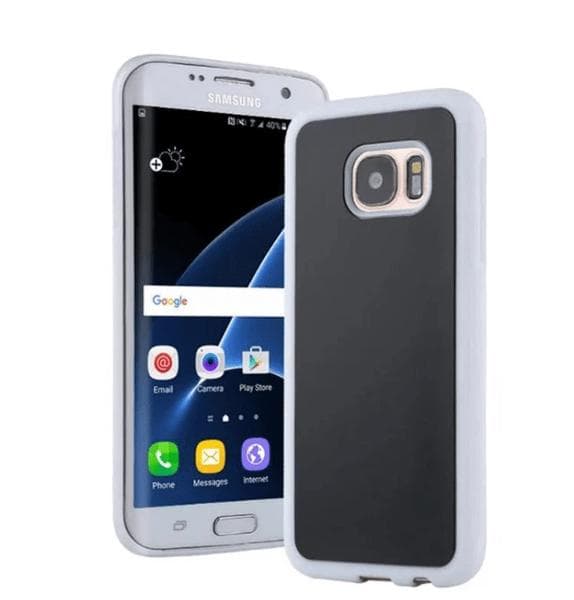 Praktiskt Anti-Gravity Silicon skal för Galaxy S7 EDGE Vit