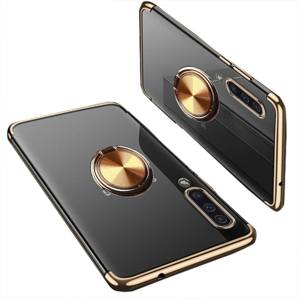 Samsung Galaxy A50 - Skyddande Skal med Ringhållare FLOVEME Guld