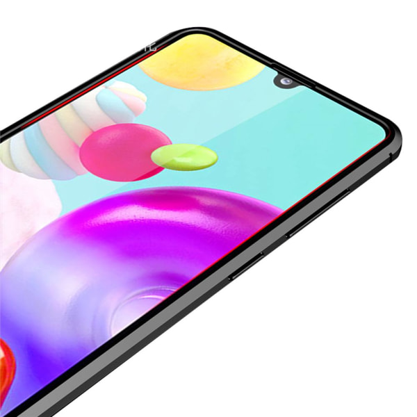 Samsung Galaxy A21S - Litchi-Design Skal Mörkblå