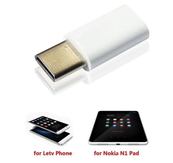 Nya USB 3.1 Typ-C hane till Micro USB hona Adapter Converter Svart