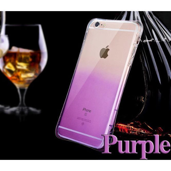 iPhone 6/6S PLUS- Elegant OMBRE silikonskal med extra tjock kant Röd