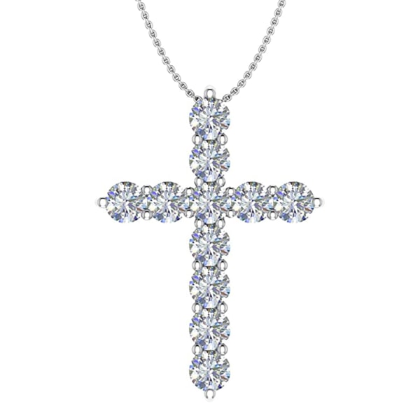 Stilrent Exklusivt Kors Halsband Hög Kvalitet Silver