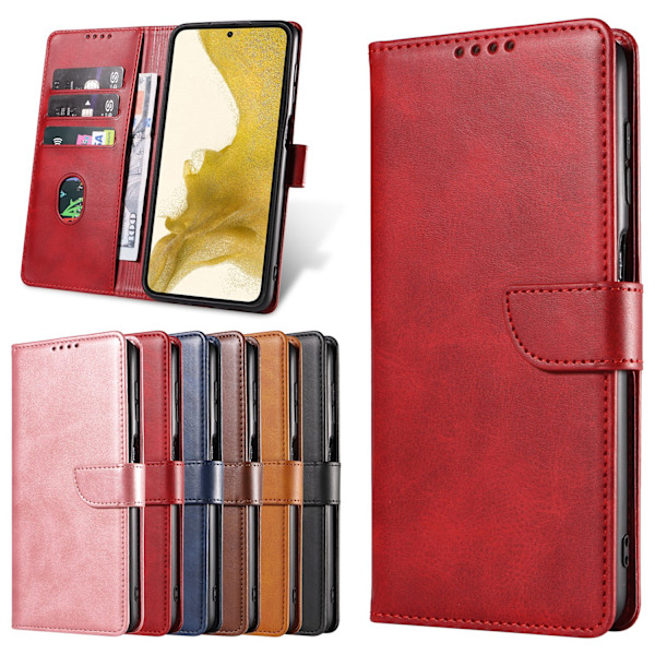 Samsung Galaxy S23 - Elegant Praktiskt Plånboksfodral Red