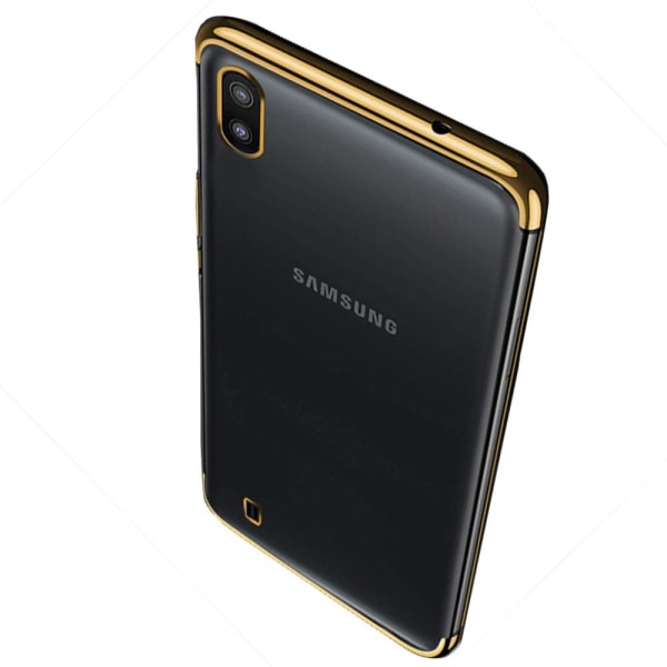 Samsung Galaxy A10 - Stötdämpande Silikonskal (FLOVEME) Silver Silver