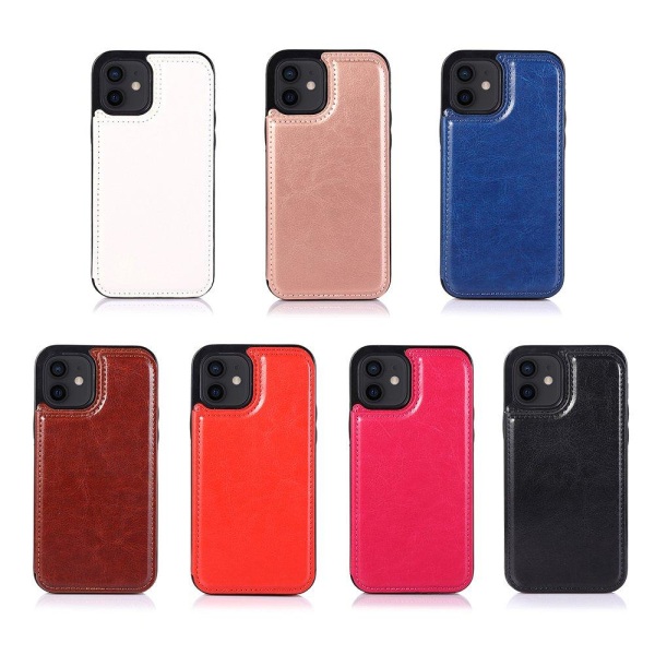 iPhone 12 Mini - Stilfuldt cover med kortholder Vit