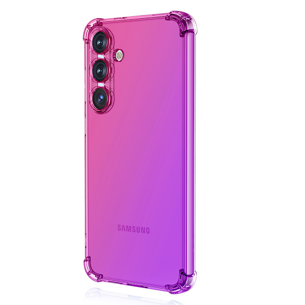 S24 Plus - Gradient luftkudd-TPU-fodral Blå/Rosa