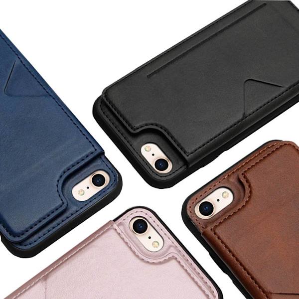 Elegant Skal med Kortfack - iPhone 8 Brun Brun