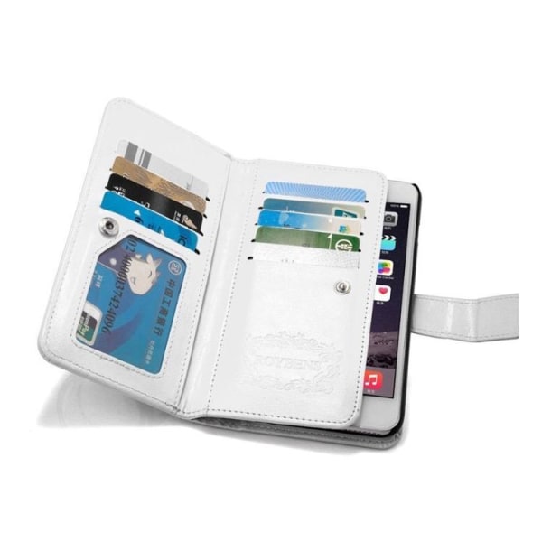 iPhone 6/6S - Elegant Praktiskt 9-Korts Fodral i Läder av LEMAN Roséguld