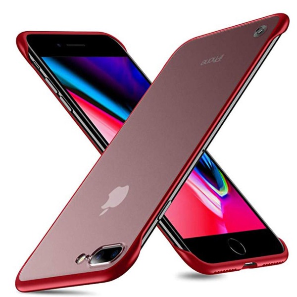 iPhone 8 Plus - Beskyttende, stilig deksel Röd