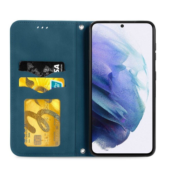 Samsung Galaxy S21 - FLOVEME Plånboksfodral Mörkblå