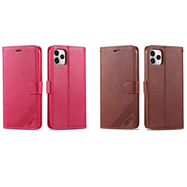 iPhone 11 - Praktiskt Yazunshi Plånboksfodral Rosaröd