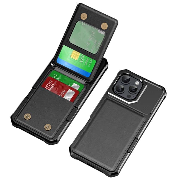 iPhone 16 Pro Kortfodral - Slimmat & Elegant Svart