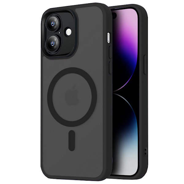 iPhone 16 Plus Skal - Förvara Snyggt & Säkert med Stil Svart