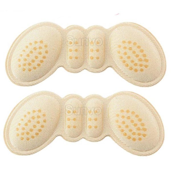Bløde glatte hælindlæg Beige 3mm