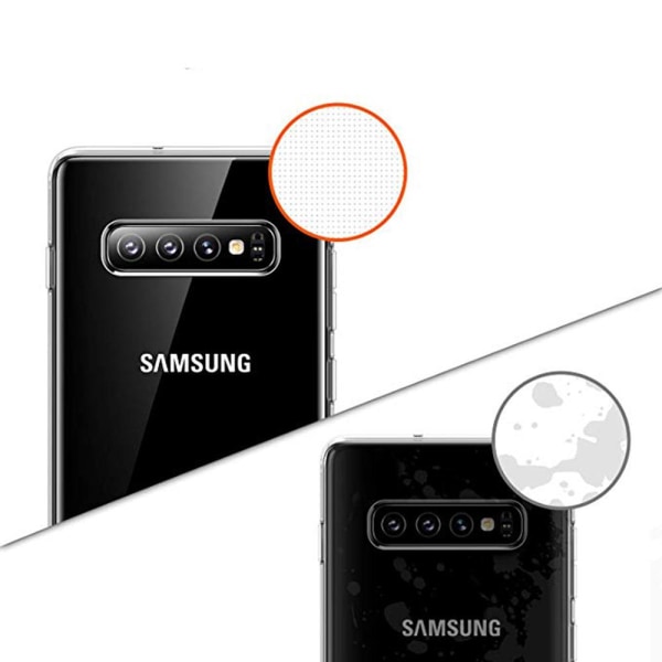 Effektivt beskyttelsesdeksel laget av myk silikon for Samsung Galaxy S10 Silver
