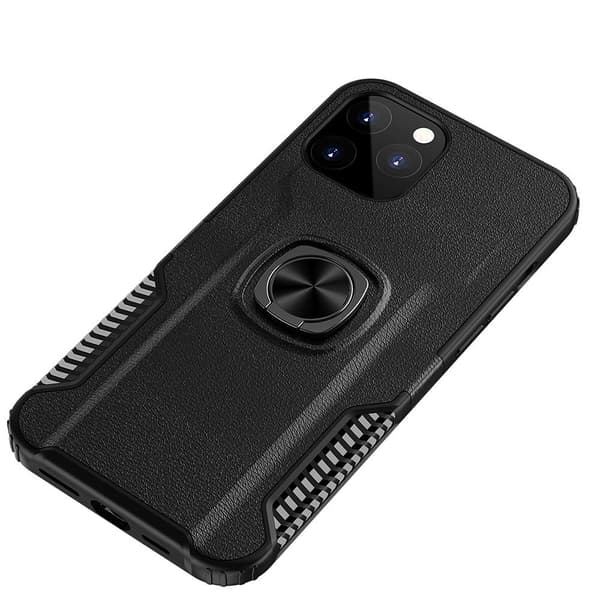 iPhone 12 Pro - LEMAN Skal med Ringhållare Pastellblå