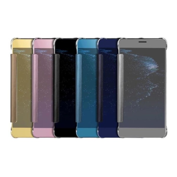 Huawei P8 Lite  - Praktiskt fodral i Clear View från FLOVEME Blå Blå