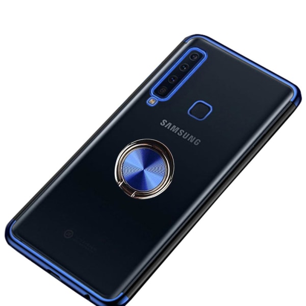 Samsung Galaxy A9 2018 - Skyddande Skal med Ringhållare Guld