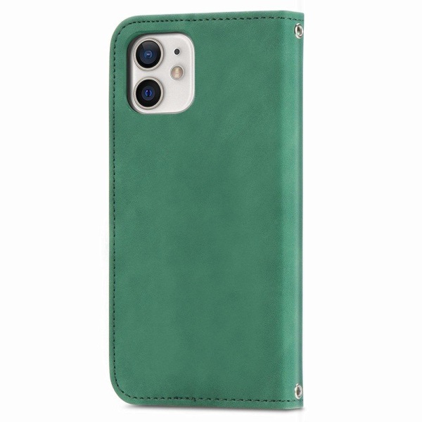 iPhone 12 - Plånboksfodral (FLOVEME) Mörkblå