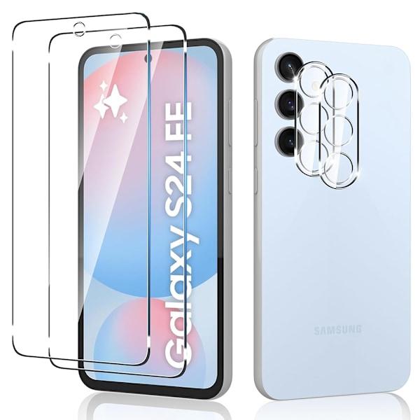 Samsung Galaxy S24 FE - 2-pack Skärmskydd & Kameralinsskydd 0,3mm Transparent
