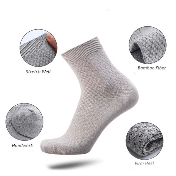 3-PACK Mjuka Strumpor (EUR 39-45) Blågrå