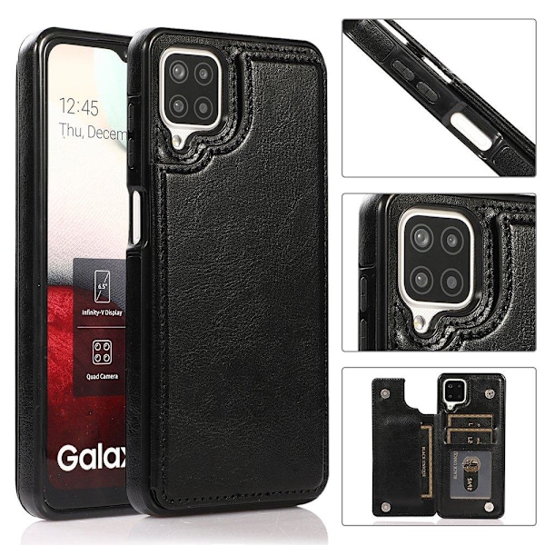 Samsung Galaxy A12 - Cover med kortholder Rosaröd