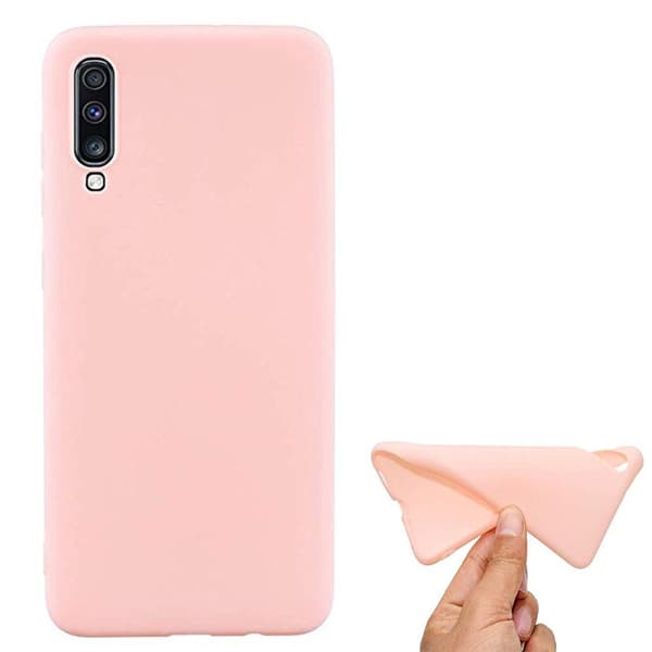 Samsung Galaxy A70 - Stilsäkert Mattbehandlat Silikonskal NKOBEE Vit Vit
