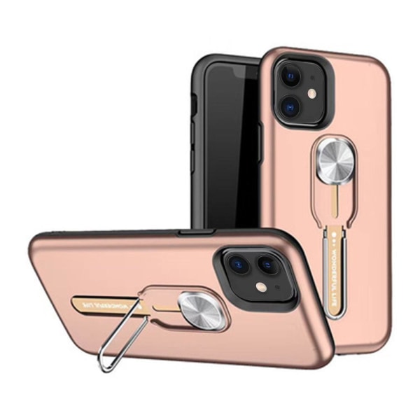 iPhone 12 - Skal med Hållare Roséguld