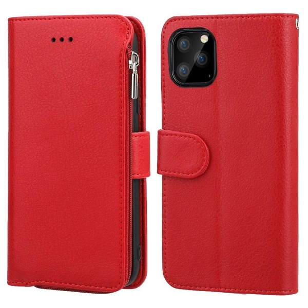 iPhone 11 Pro Max - Smart Wallet-deksel Red Röd